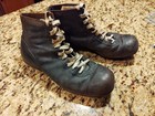 Vintage Antique Leather Football Shoes Stacked Cleats Sz8 Rare Early 1900s