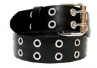 Emp Unisex Bonded Leather 2-rows Grommet Belt