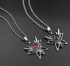 Men s Viking Dragon Head Skull Pentagram Necklace Steel Pendant Goth Biker Punk