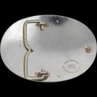 G Silver Sm Rodeo Roper Roping Calf Trophy Cowboy Western Vtg Belt Buckle