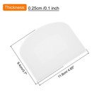 Pack Of 4 Plastic Cake Scraper Dough Cutter Tool Baking Kitchen White