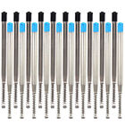 10 Pcs Ballpoint Pen Refills With Spring Ink 1 0mm Nib Medium For Parker