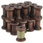 30pcs Antique Wooden Empty Spools  1 18  Empty Thread Spools Wooden Ribbon Spool