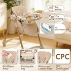Zebrater High Chairs For Babies And Toddlers Foldable Baby High Chair Wheels