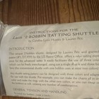 Lacis 2 Bobbin Tatting Shuttle Instructional Booklet By Hussey   Pelc