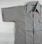 Vtg Red Lion Exxon Gas Station Uniform Shirt Collectible Hickory Stripe Usa S