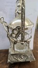 Rare Antique Cranberry Glass Coin Dot Pickle Castor With Tongs  see Photos 