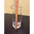 Modern Clear Glass Cocktail Mixing Pitcher Weighted Base 9 Inch Barware Carafe