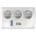 2018-w Burnished Silver Eagle 3 Coin Set Pcgs Sp70 Fs Edmund Moy Label