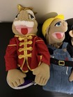 6 Melissa And Doug Hand Puppet Lot Cop Fireman Chef Construction Worker Dr  King