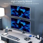 Vivo Dual Ultrawide Monitor Desk Mount  Adjustable Stand For 2 Screens Up To 45 