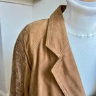 Vintage 80s Suzie   s Fashion Tan Leather Jacket S Blouson Bomber Brown