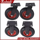 Findmall 4pcs 8 Inch Heavy Duty Rubber Caster Wheels  2 Swivel   2 Fixed 