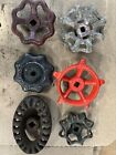 Vintage Water   Air  Valve Handles Faucet Knobs Steampunk Industrial -group Of 6