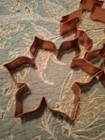 Lot Of 6 Copper Cookie Cutters Snowflake Santa Bird Bear Heart Soldier