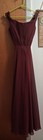 David s Bridal Burgundy Chiffon Polyester Sleeveless Bridesmaid Dress Us 14