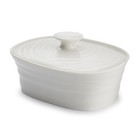 Portmeirion Sophie Conran White Covered Butter Dish 6 X 4 75 I Dishwasher Safe