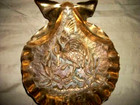 Antique Bronze Shell Bird Dish Art Nouveau Large Ornate Metal French Style