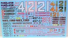 Nascar Decal  121 Rons Ford 1968 Ford Torino Dan Gurney Riverside 1 25
