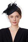 Elegant Pillbox Fascinator Hat With Veil For Women - Tea Party   Derby Headband