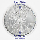 100 American Silver Eagle Direct Fit Coin Capsule 40 6mm Holder Size H40