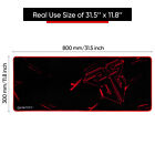 Large Extended Gaming Mouse Pad Mat Stitched Edges Non-slip Waterproof Mousepad