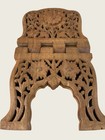 Vintage Carved Floral Wood Folding Book Bible Holder 15    When Closed