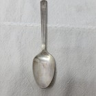 Vtg Hilton Hotel Logo Dessert Spoon International Silver Plate 6  Long Art Deco