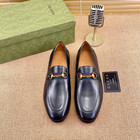 Gucci Men s Loafers Black Leather Slip On Dress Shoes