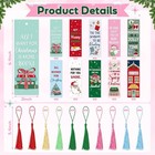 10pcs Christmas Tassel Bookmarks  Funny Cozy Page Markers Xmas Gifts For Book Lo