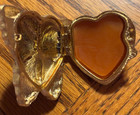 Estee Lauder 1993 Solid Perfume Compact Jeweled Butterfly Green Gold Enamel