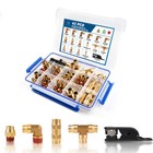 43pc Brass Dot Air Line Fittings Tube Cutter For Semi Truck Trailer Brake System