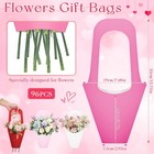 96 Pcs Kraft Paper Flower Bouquet Bags Florist Wedding Gift Packaging