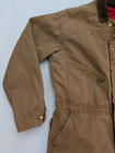 Vintage Carhartt Men s Coveralls Size 44r Tan Brown Duck Canvas Boiler Suit Flaw
