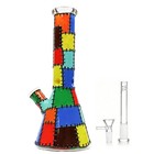 10 Inch Glass Bongs Water Pipes Tobacco Smoking Bong Beaker 14mm Bowl Hookah Usa