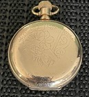 Vintage Hampden Pocket Watch Ornate Gold Filled Hunter Case Sidewinder 12s Runs