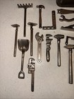 22 Vintage Child Cast Iron Nickel Plated Miniature Tool Playset Arcade Hubley