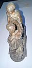Antique Victorian Spelter Prodigal Son Figural Group Statue 10in Bronze Patina