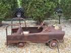 Pedal Car Truck 1950 Murray Sportcrest Fire Battalion Ball Bearing All Original 