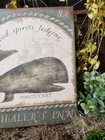 Old Primitive Antique Vintage Folk Art Style Fish Boat Lure 1782 Whaler Inn Sign