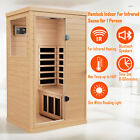Indoor 1person Canadian Hemlock Sauna Far Infrared Saunas Detox 1050w 