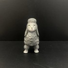 Mcm Gray Standard French Poodle Figurine 3 5 In  Japan Vtg Porcelain -glued Leg