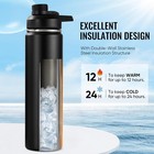 Insulated Stainless Steel Water Bottle Wide Mouth Vacuum Flask For Sports Travel