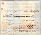 1848 Boston  Ma Northern Railroad Stock Certificate No  3019 For 1 Share