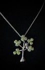 Connemara Marble Shamrock Pendant Necklace 9 25 Nib Irish Jewelry