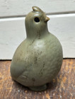 Vintage Mcm Quail Figurine Matte Green  Ceramic