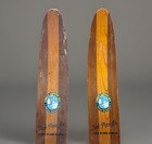 Beautiful Dick Pope Jr  Cypress Gardens Wooden Water Skis 67    Vintage Decor Usa