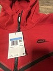 New Nike Tech Fleece Men s Full-zip Hoodie Red Black Size M  cu4489 687  Rare