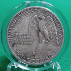1925 Usa    Half Dollar  Stone Mountain Memorial  0 3617ozt  900 Silver  W coa