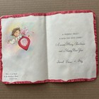 Vintage Mid-century Christmas Card Angels Glass Ornament